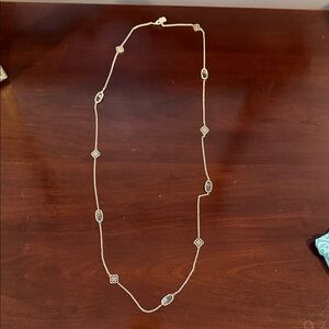 Kendra Scott Gold Necklace with Gray Accents